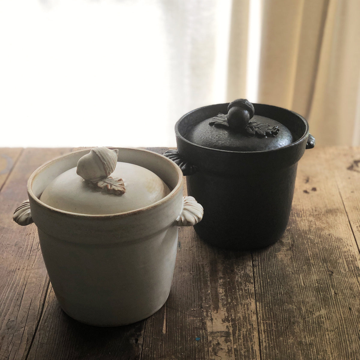 新品 石渡磨美 炊飯土鍋 どんぐりモチーフ 一号炊き